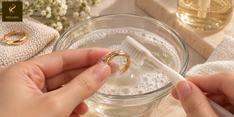 5 Cách Vệ Sinh Nhẫn Vàng Bị Đen Sáng Bóng Như Mới Tại Nhà