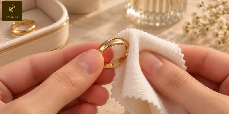 5 Cách Vệ Sinh Nhẫn Vàng Bị Đen Sáng Bóng Như Mới Tại Nhà