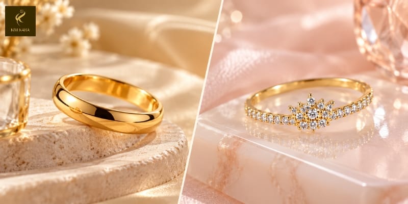 Nhẫn Vàng Trơn Hay Nhẫn Kiểu: Nên Chọn Loại Nào Cho Người Mới Mua Vàng?