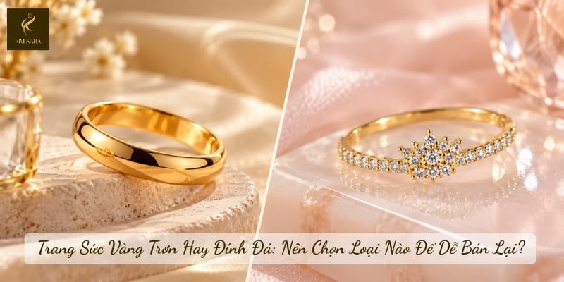 Trang Sức Vàng Trơn Hay Đính Đá: Nên Chọn Loại Nào Để Dễ Bán Lại?